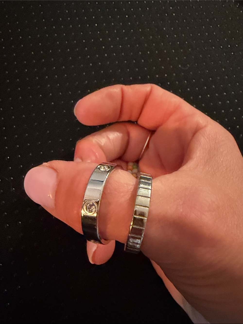 Urban Outfitters Silver Tone Stacked Ring Set